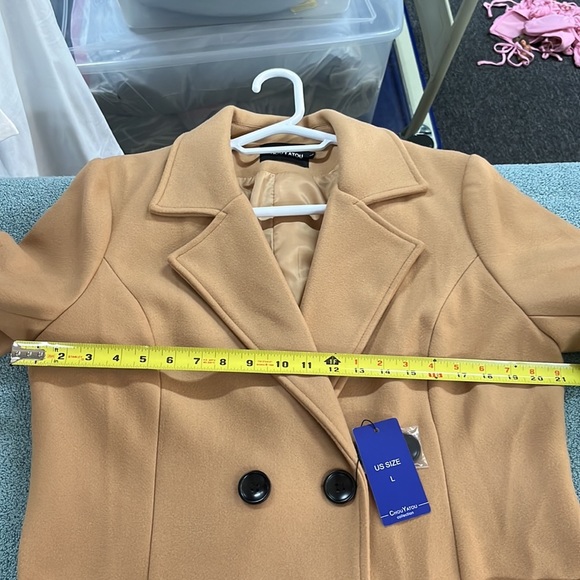 CHOUYATOU wool blend long coat. - Picture 4 of 5